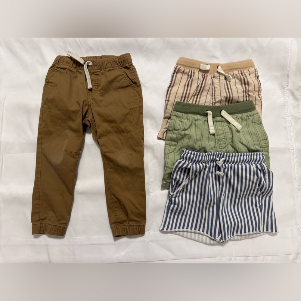 Cat & Jack Set of 1 Pants - 2 Shorts and Grayson Shorts 3T Boy Bundle